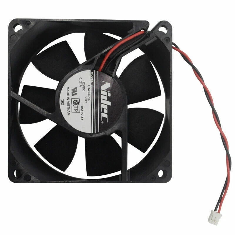 Genuine NIDEC Computer CPU Cooling FAN 2Pin Socket 12VDC  0.21A Black - Image 1 of 3