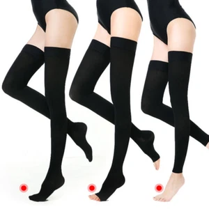 Women Men Medical Compression Stockings Varicose Veins Edema Travel Flight Socks - Picture 1 of 15