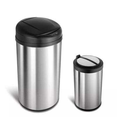 9 STARS CB-DZT-40-8/12-18 LADY BUG Automatic Sensor TrashCan 13Ga 40L & 3Ga 12L - Image 1 of 4