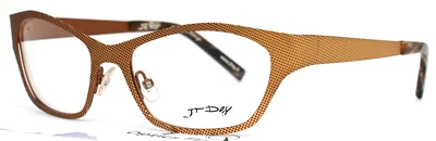 JF REY JF2491 9055 Brown Golden Womens Cat Eye Full Rim Eyeglasses 53-17-130 - Image 1 of 4