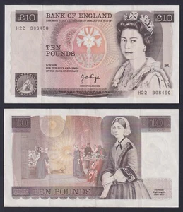 United Kingdom 10 Pounds Banknote (1975-1980) P.-379a SPL/XF - Picture 1 of 1