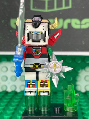 Minifigura de ladrillo LEGO CLASSIC VOLTRON '83 impresa en almohadilla personalizada ¡con extras y estuche! Foto 1 de 4