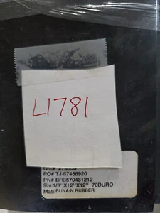 BUNA-N Rubber sheet 1/8" - 12" x 12" 70DURO. One sheet. NEW - Picture 1 of 2
