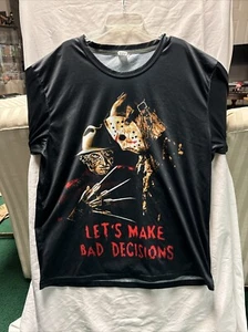 Freddy And Jason Let’s Make Bad Decisions 3Xl T Shirt - Picture 1 of 6