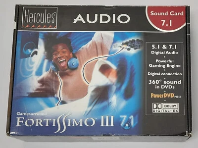Hercules Fortissimo III 7.1 PCI Soundkarte (Crystal CS4624, 2002, OVP) - Bild 1 von 4