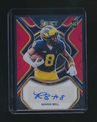 RONNIE BELL 2023 PANINI SELECT DRAFT PICKS SIGNATURES RED PRIZM RC AUTO #RS-RBE - Image 1 of 2