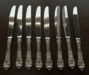 Set of 8 International Silver Richelieu Sterling Hollow Modern Knife 8.75" - Picture 1 of 4