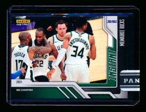 Panini Instant 27 Giannis Antetokounmpo Green Bucks NBA Champs SSP #6/10 2020-21 - Imagen 1 de 2