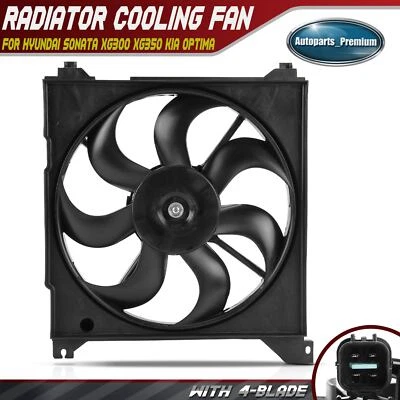 Conjunto de ventilador de radiador para Hyundai Sonata 99-05 XG300 XG350 Kia Optima Magentis Foto 1 de 4