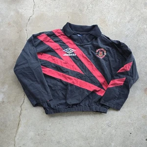 Vintage 90s Umbro Manchester United Aop Futbol Soccer Pullover  - Picture 1 of 6