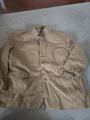 John W Nordstrom  Linen Blazer Jacket Beige 100% Cashmere  - Image 1 of 4