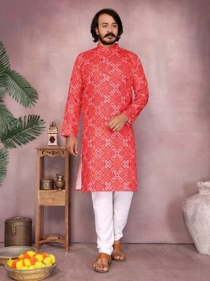 Indian Kurta Set Pakistani Men Kurta Pyjama Suits Wedding Party Groom Sherwani - Image 1 of 4