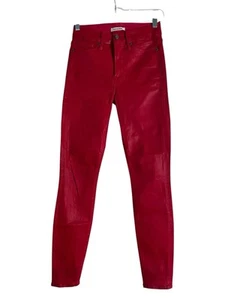 Pantalones de mezclilla encerados recubiertos rojos Good American para mujer talla 0/25 - Imagen 1 de 5
