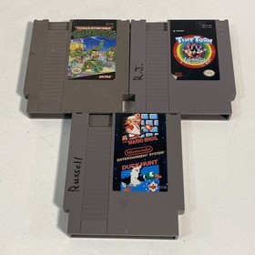Super Mario Bros Duck Hunt TMNT Tiny Toon Adventures 3 NES Game Lot Nintendo