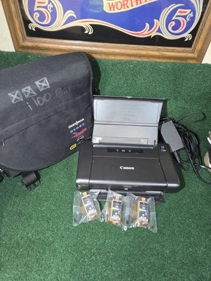 Canon Pixma ip110 Wireless Mobile Printer with Power Cord & Case Tested Working - Image 1 of 4