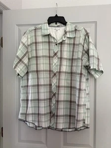 Horny Toad Shirt Mens Lg Outdoor Casual Pocket Button Up Plaid Short Sleeve - Picture 1 of 8