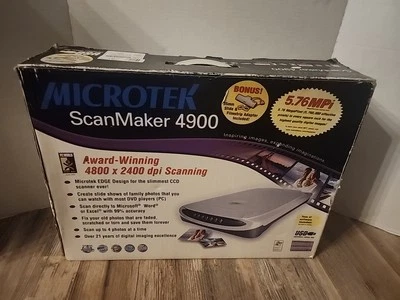 Microtek ScanMaker 4900 Legal Size Flatbed Scanner 9600x4800 DPI USED ONE DAY - Image 1 of 4