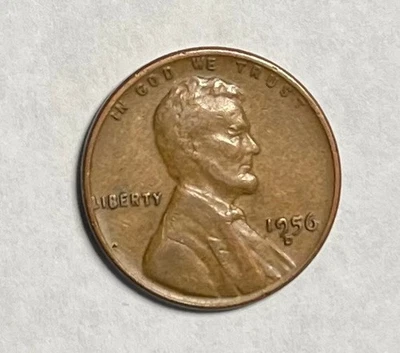 1956D U.S. 1 PENNY / "L" ON BORDER / LIBERTY ROLLER COASTER / "D" NOT CENTERED - Image 1 of 2