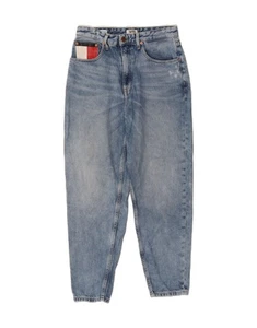 TOMMY HILFIGER Womens High Waist Tapered Jeans W27 L27 Blue Cotton AK01 - Picture 1 of 4