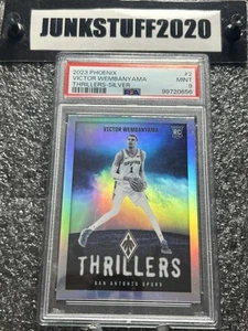 2023-24 Phoenix Victor Wembanyama PSA 9 Thriller Argento Prizm Rookie #2 POP 5 - Foto 1 di 4