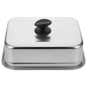  Grilldeckel Restaurant Cloche Grillplatte Kuppel Abdeckung Metall Lebensmittel Abdeckungen - Bild 1 von 17
