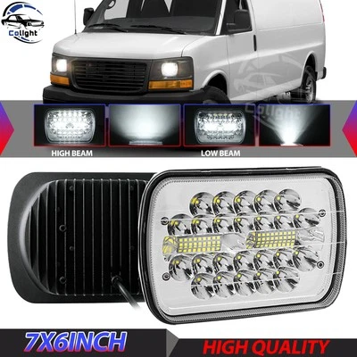 Faro LED de haz alto/bajo DOT 5x7"7x6" para GMC Van Safari Savana 1500 2500 3500  Foto 1 de 4