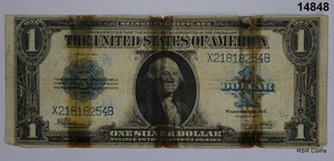 1923 WASHINGTON $1 HORSE BLANKET TAPED #14848 - Picture 1 of 2