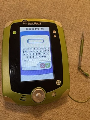 LeapFrog LeapPad2 Green Learning Tablet Kids Educational Games Toy Works - Image 1 of 4