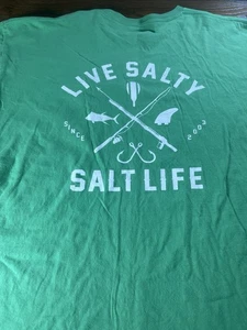 Salt Life "Live Salty" Pocket T-Shirt - Herren XXL grün - Bild 1 von 10
