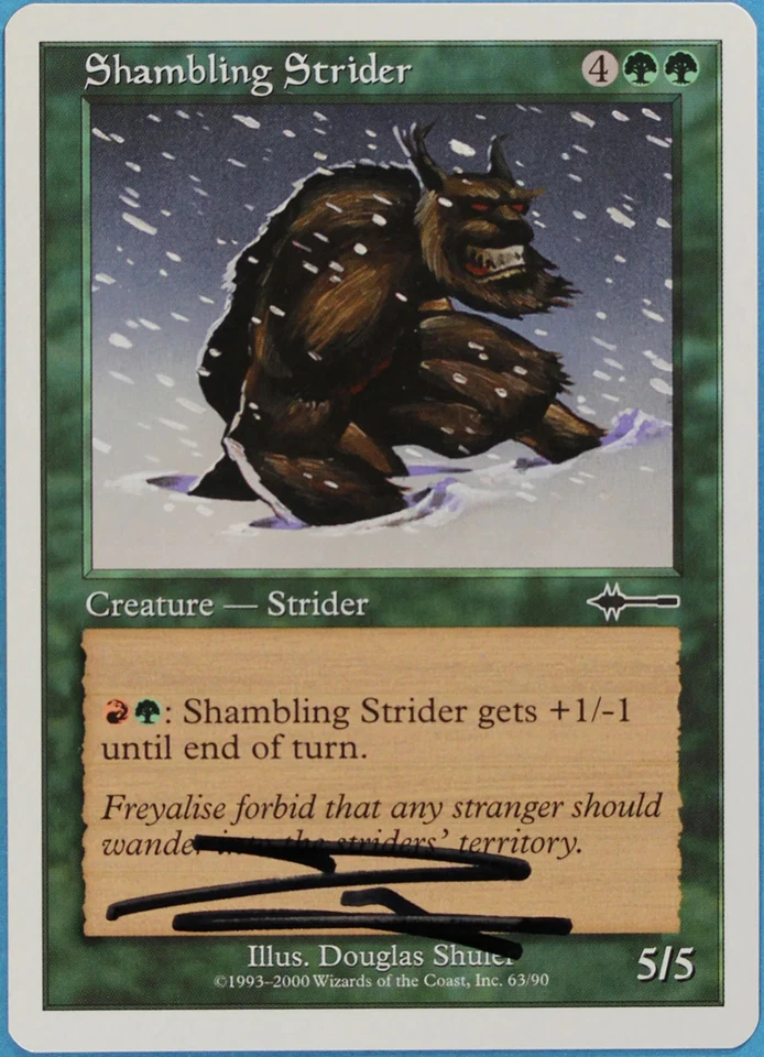 Shambling Strider Beatdown NM Green Common Artist Signed CARD (s3097) ABUGames - Image 1 of 1