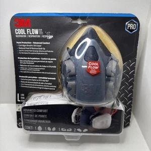 Respiratore professionale 3M Cool Flow Large -7513PA1-A-PS A1P2 OV P95 NUOVO - Foto 1 di 10