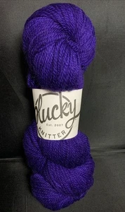 Plucky Knitter YARN - TRUSTY “LADY VIOLET” - 100% Merino Wool  250 yds - Picture 1 of 3