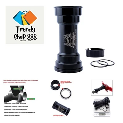 BB90 / BB92 Press Fit Ceramic Bearing BB Bottom Bracket for 24mm Compatible w... - Image 1 of 4