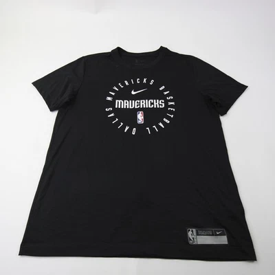 Camisa de manga corta para hombre Dallas Mavericks Nike NBA Authentics negra usada Foto 1 de 4