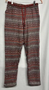 HUE Fairisle Brushed Fleece Relaxed Leggings, Cranapple NEW "SMALL" - Picture 1 of 6