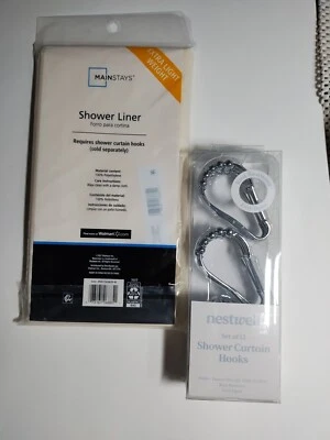Forro y ganchos para cortina de ducha Foto 1 de 3