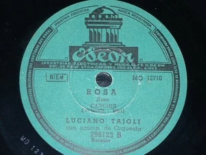 ITALIA 78 rpm RECORD Odeon LUCIANO TAJOLI Aveva un bavero / Rose CANZONE - Picture 1 of 2