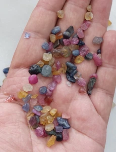 20 Pieces, 5-8 Mm 100% Natural Untreated Multi Sapphire Raw/RJS-103 - Picture 1 of 10