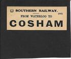 Cosham - Railway Luggage Label - Southern Railway