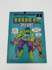 1980 Golden Everything Workbook - Marvel Incredible Hulk & More Heroes - Vintage - Picture 1 of 8