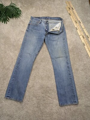 Levis 501XX Jeans Mens 32x32 32 32 Blue Denim Button Fly Straight Leg 501 xx - Image 1 of 4