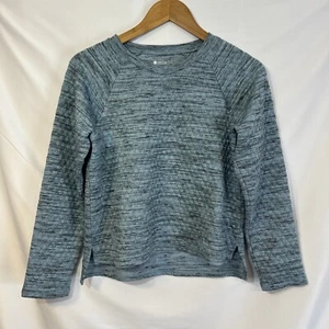 Zella Diamond Fleece Sweatshirt Green/black Crewneck Pullover Size XL (14/16) - Picture 1 of 12
