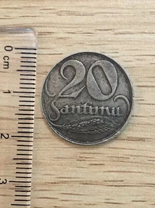 20 Santims Münze Lettisch 1922 - Bild 1 von 2