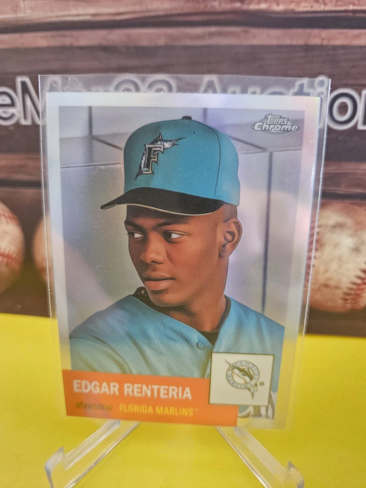 2022 Topps Chrome Platinum Anniversary Refractors #407 Edgar Renteria - Marlins - Image 1 of 1