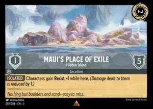 x1 Maui's Place of Exile - Hidden Island - 202/204 - Rare Lorcana Into the Inkla - Picture 1 of 1