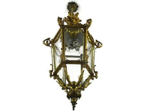 Pendant Lantern  Chandelier 3 Lights Bronze Doré Gilded Impressive  Luppens Cover