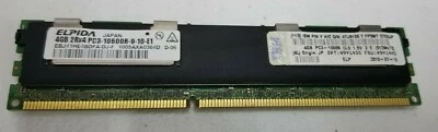 ELPIDA 4GB RAM (1x 4GB) PC3-10600 DDR3-1333MHz EBJ41HE4BDFA-DJ-F Server Memory - Image 1 of 2