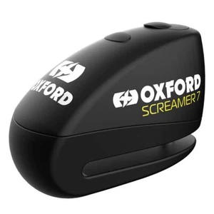 Oxford Screamer7 Security Anti Theft Alarm Disc Lock - Black/black - Picture 1 of 4