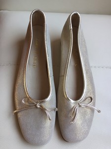 silver sparkly ballet pumps