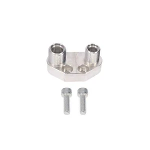 Clear Anodized Straight A/C Manifold Fitting for Sanden SD-7 Style Compressor - Picture 1 of 2